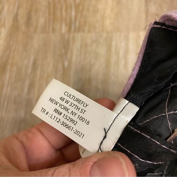 Women's Mtv lavender purple Quilted Fleece wool blend Baseball Hat unisex - Picture 7 of 7